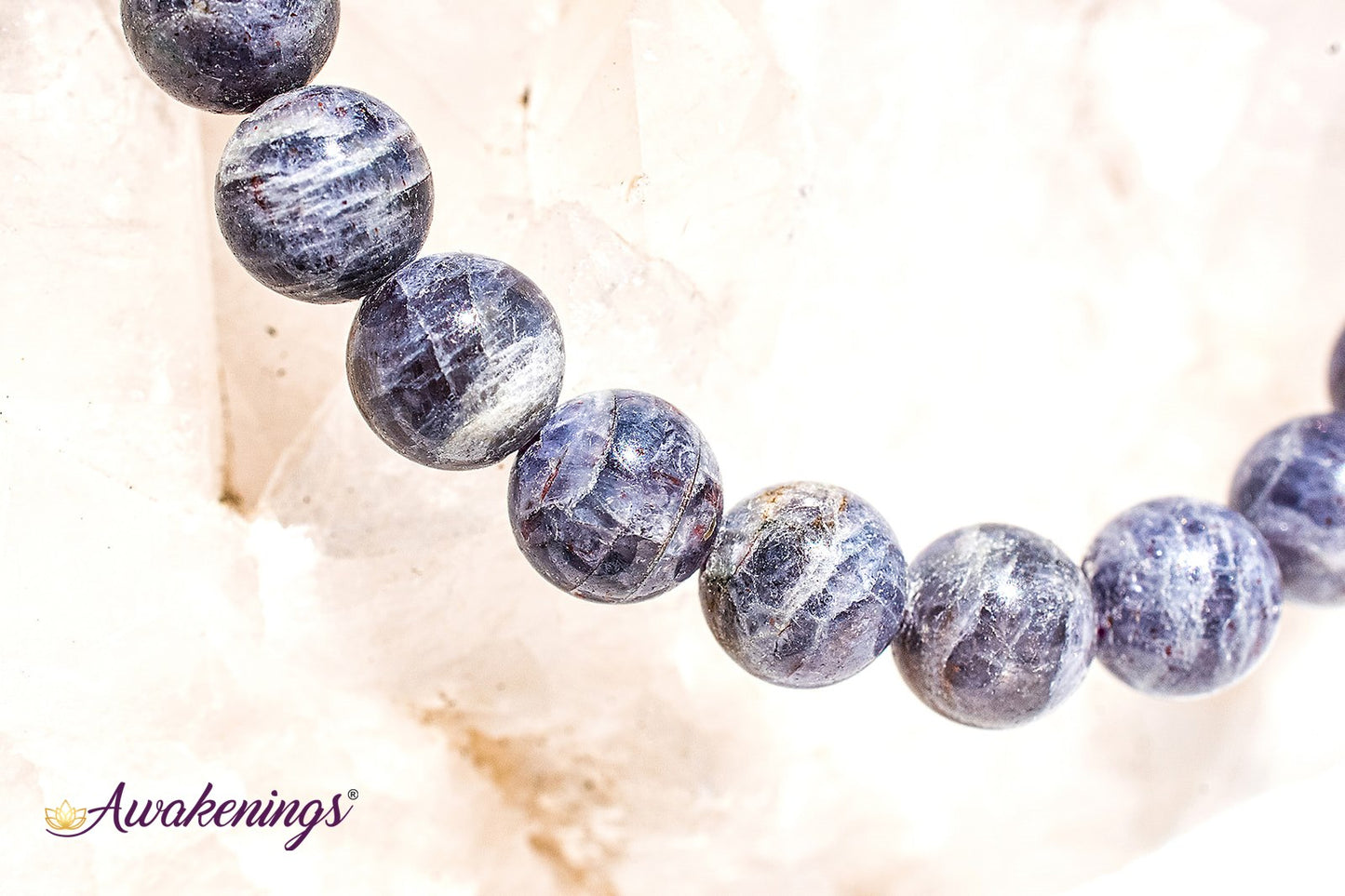 Iolite/Water Sapphire Bracelet-7-8mm