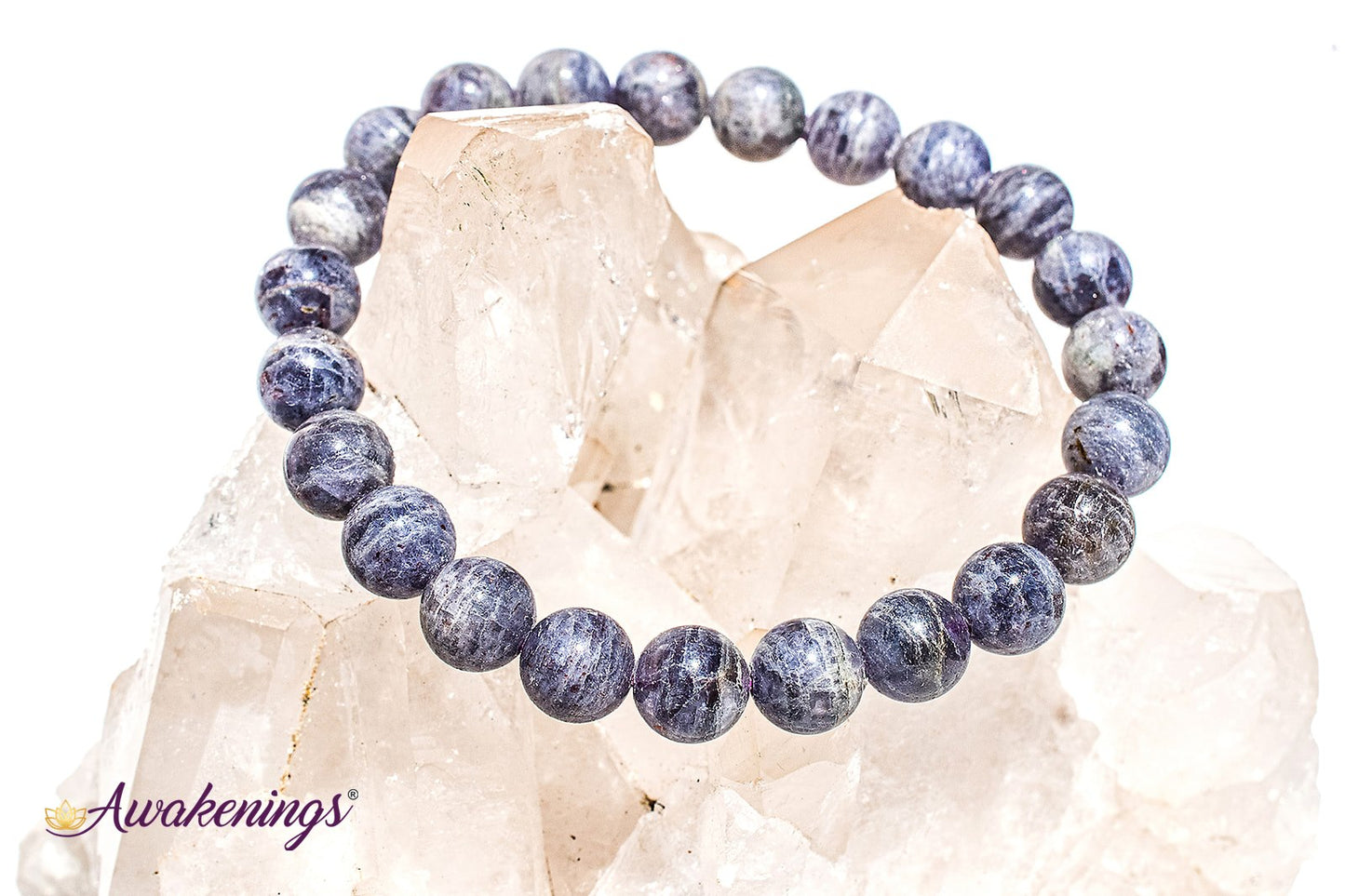 Iolite/Water Sapphire Bracelet-7-8mm