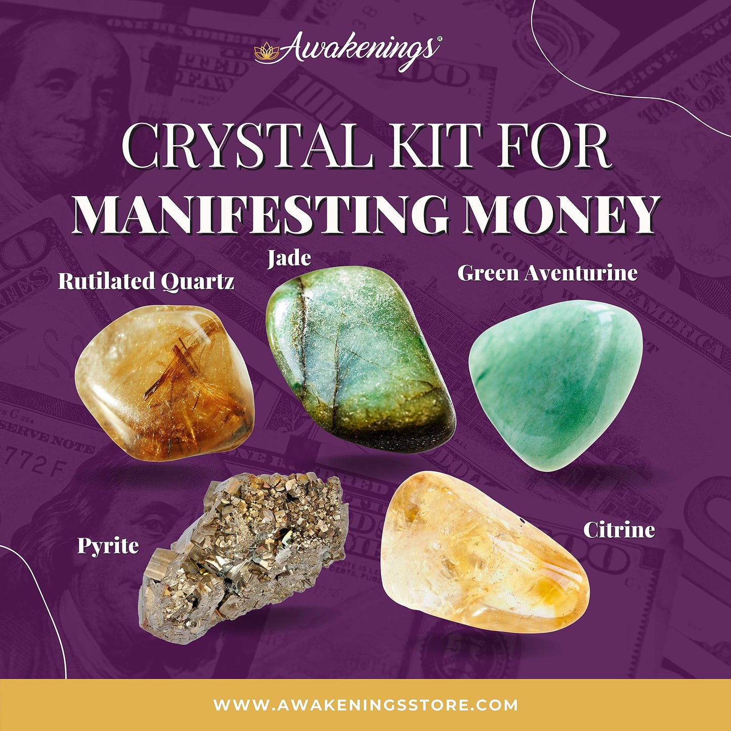 Manifest Money Crystal Kit