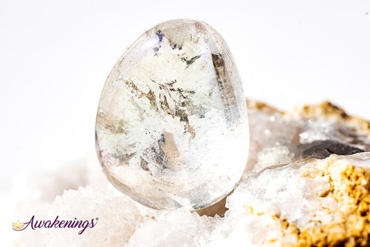 Angel (White) Aura Clear Quartz - Tumbled