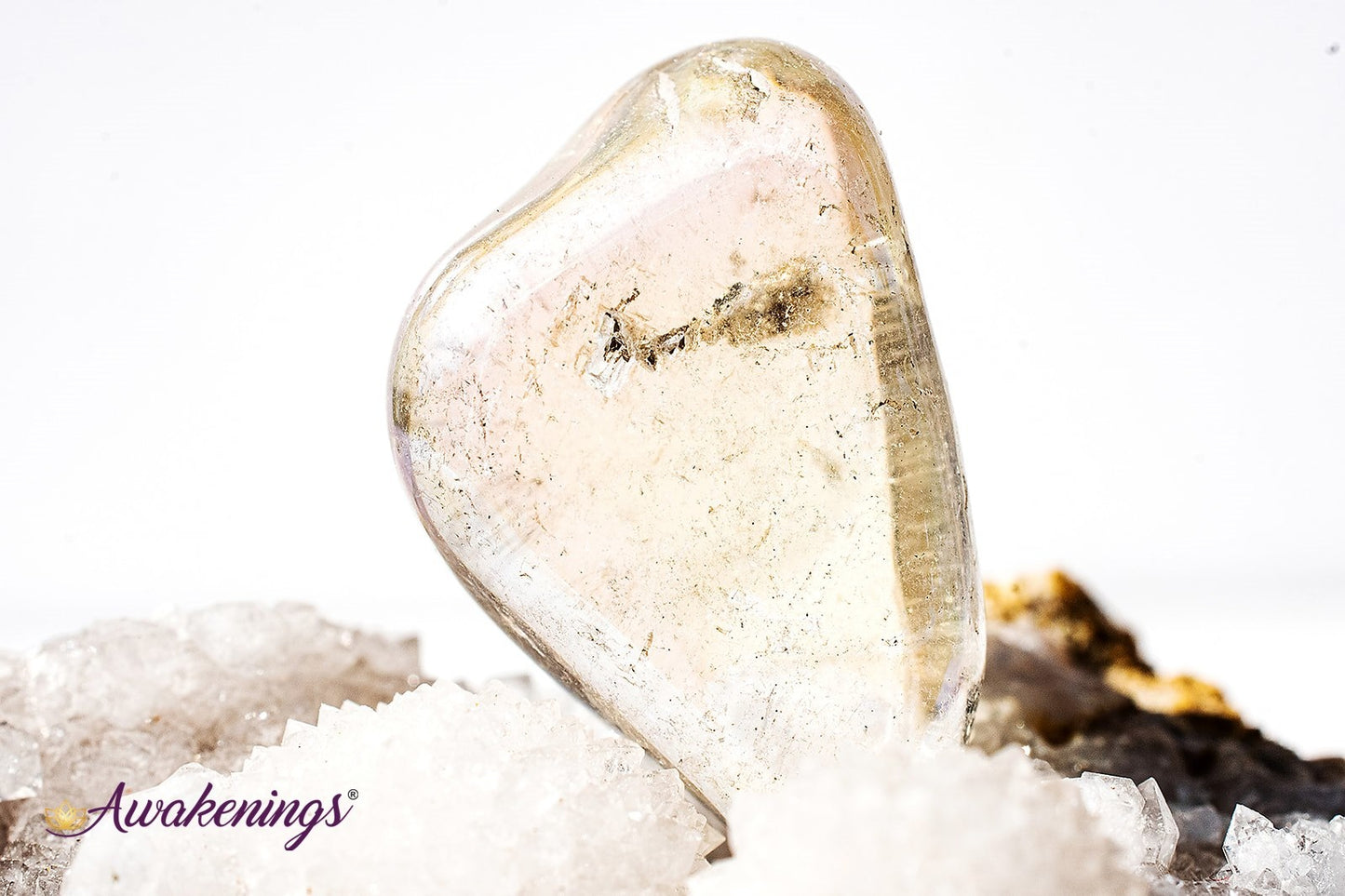 Angel (White) Aura Clear Quartz - Tumbled