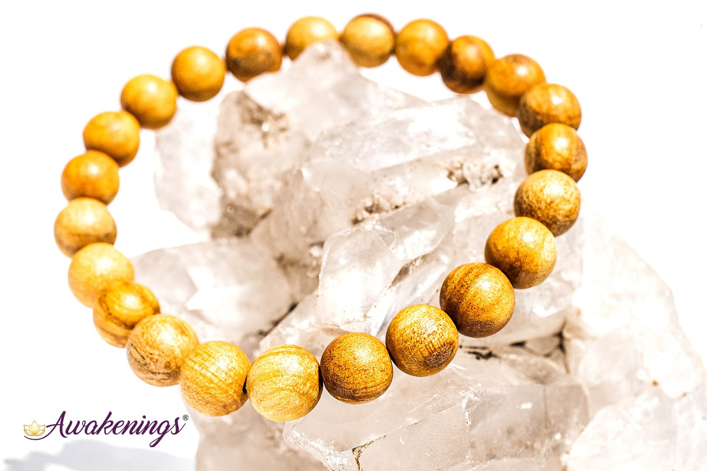 Palo Santo Round Beads Elastic Bracelet - 7-8mm