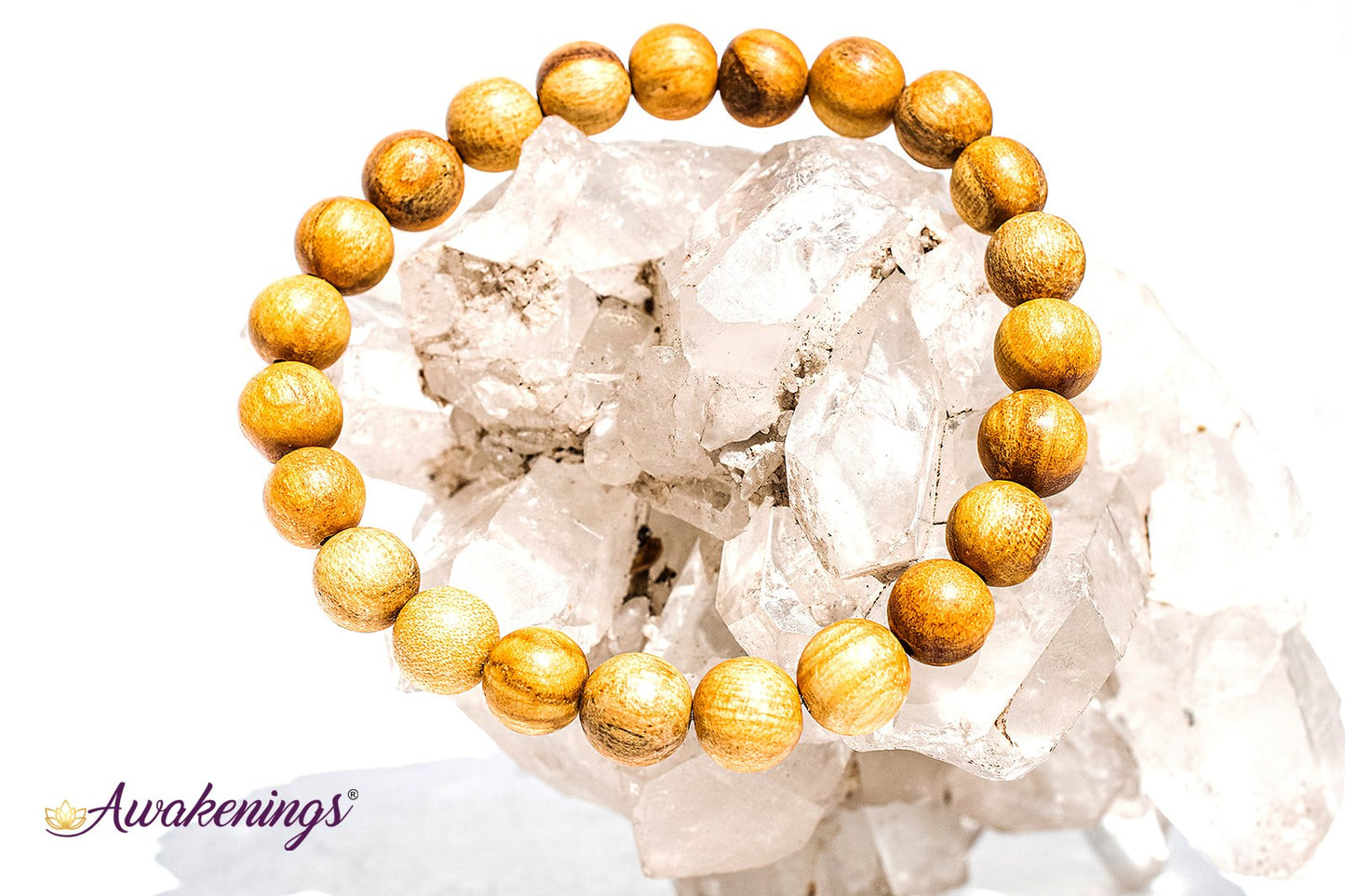 Palo Santo Round Beads Elastic Bracelet - 7-8mm