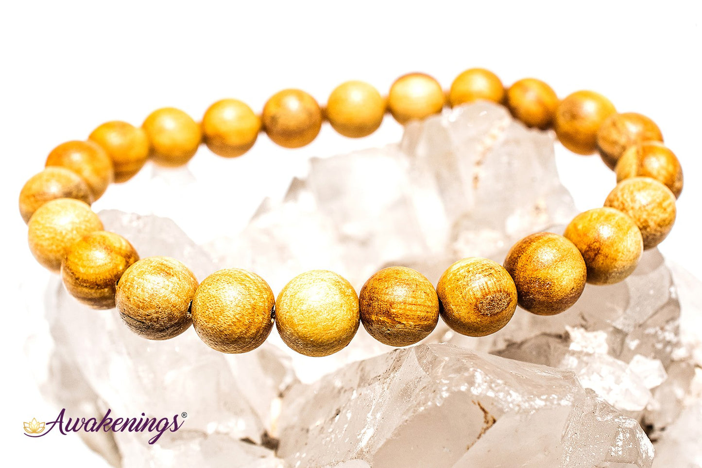 Palo Santo Round Beads Elastic Bracelet - 7-8mm