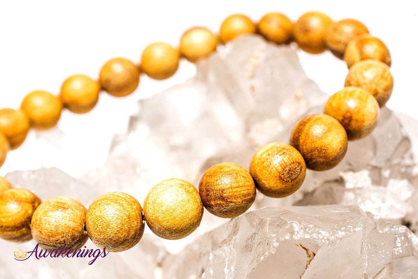 Palo Santo Round Beads Elastic Bracelet - 7-8mm