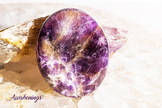 Amethyst Worry Stone -Large Oval