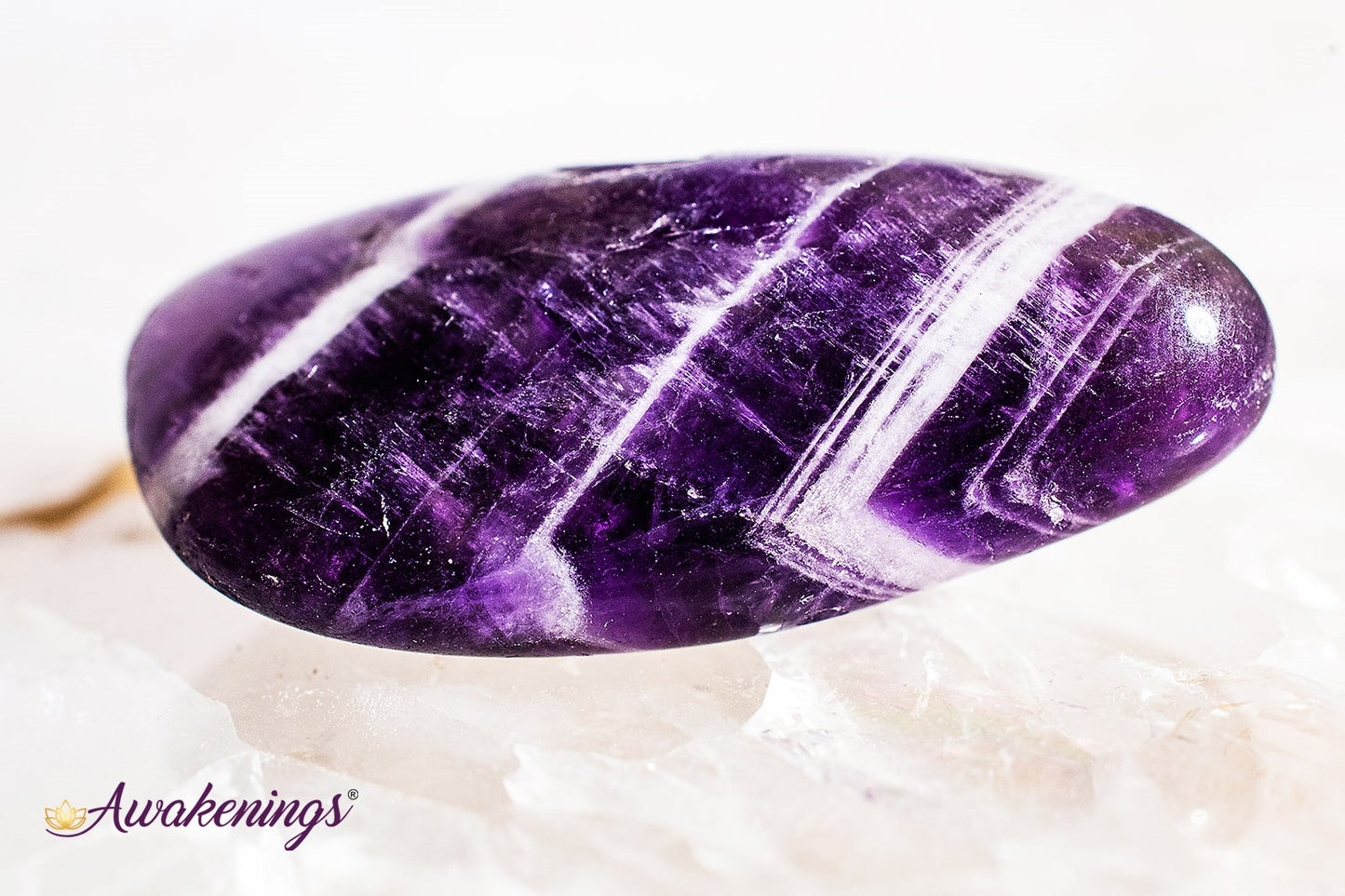 Fancy Chevron Amethyst - Tumbled