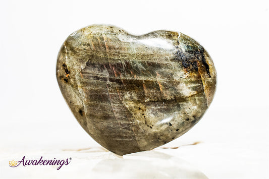 Labradorite Purple Flash Heart- Small (1")
