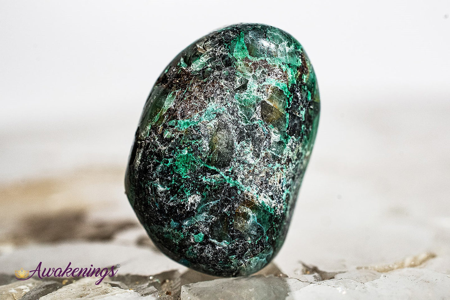 Clear Quartz & Chrysocolla- Tumbled
