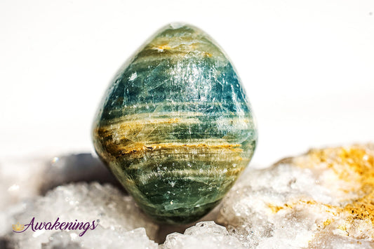 Lemurian Aquatine Blue Calcite - Tumbled