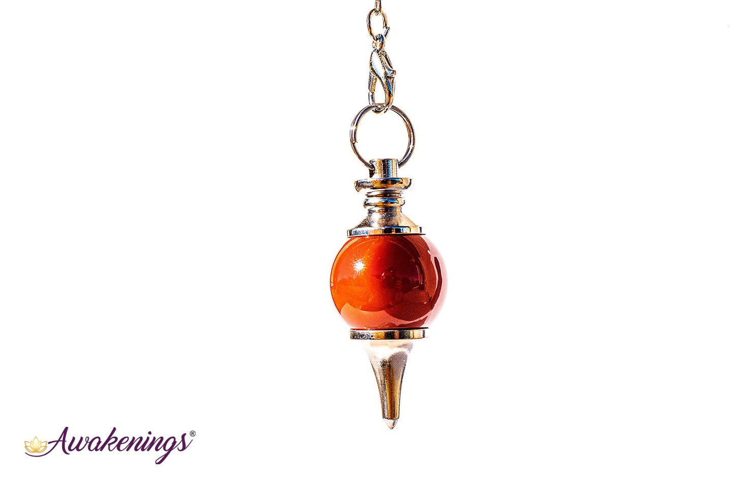 Carnelian Round Ball Sephoroton Pendulum