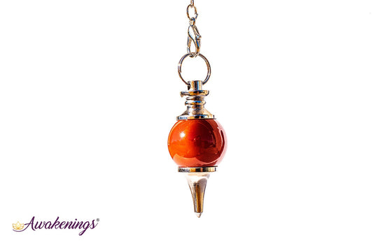 Carnelian Round Ball Sephoroton Pendulum
