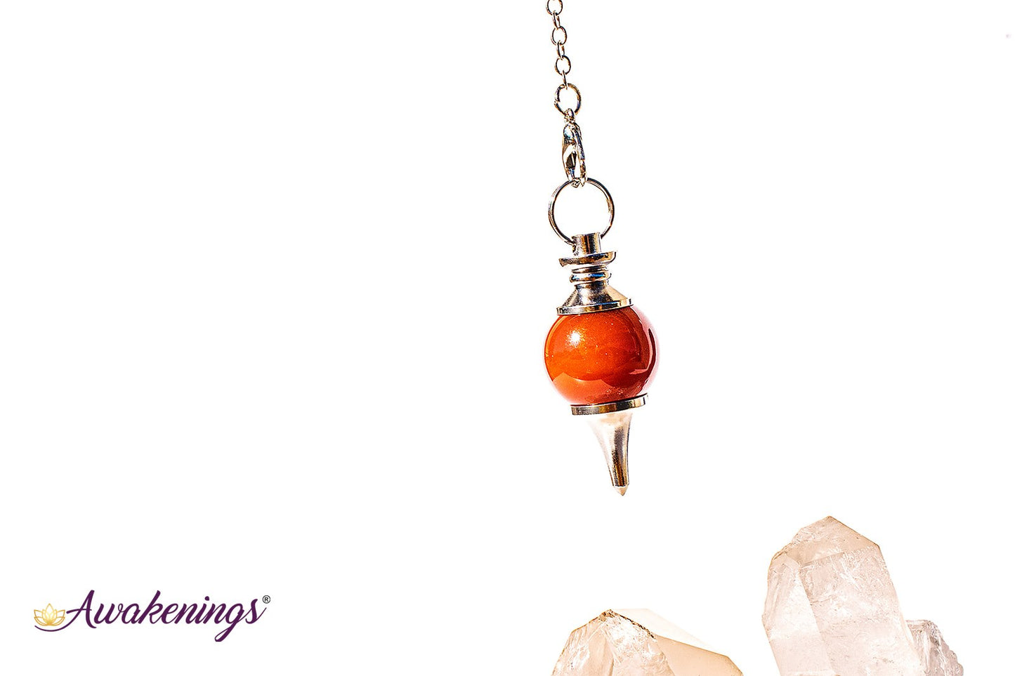 Carnelian Round Ball Sephoroton Pendulum