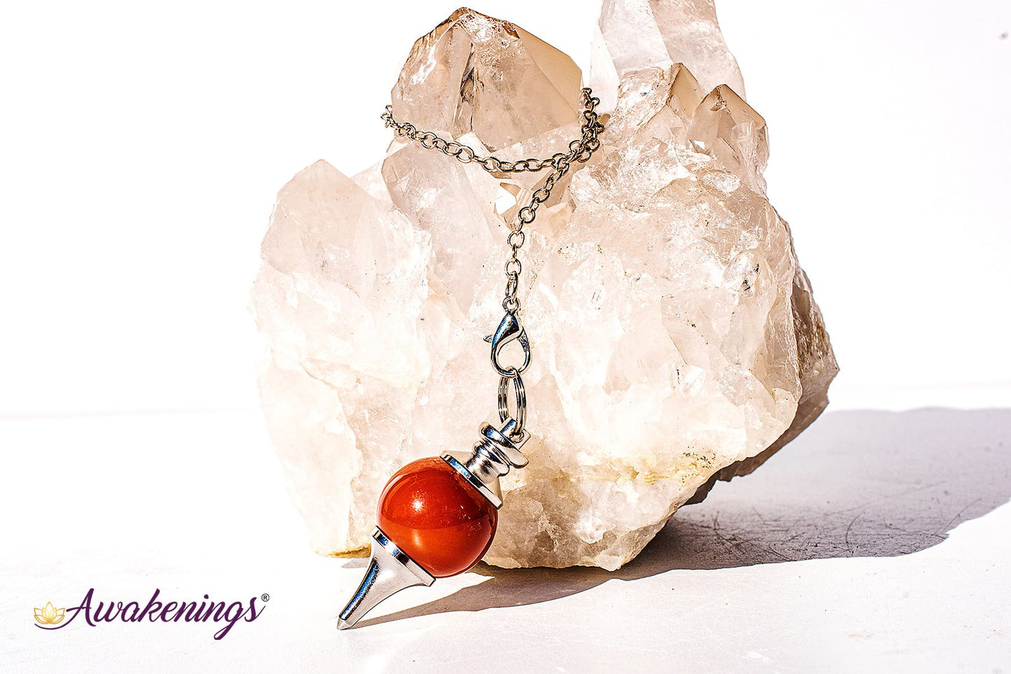 Carnelian Round Ball Sephoroton Pendulum