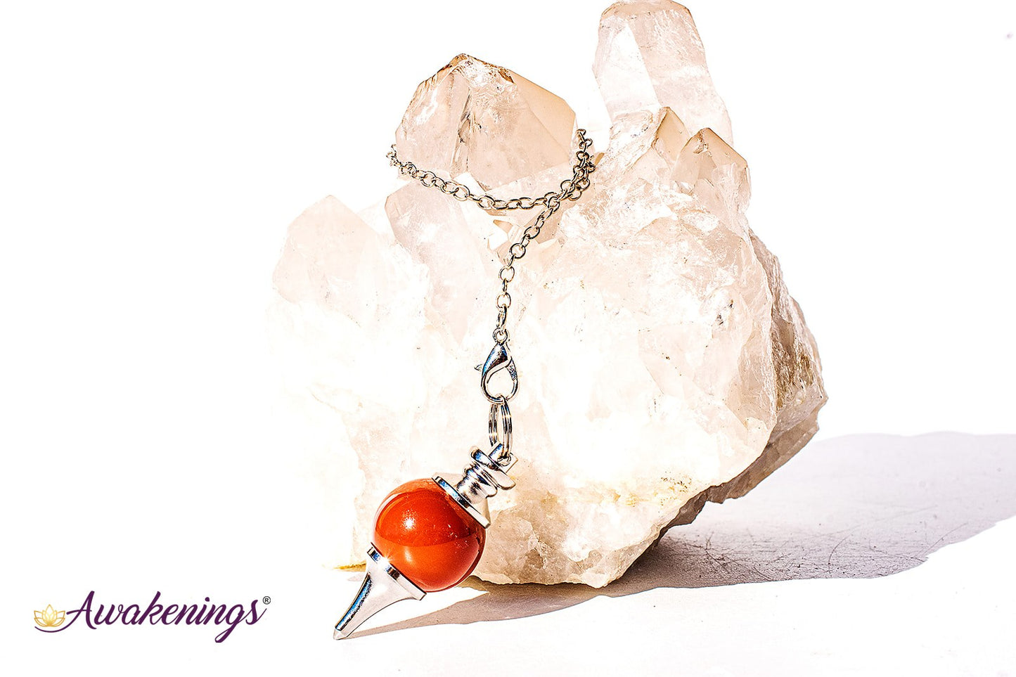 Carnelian Round Ball Sephoroton Pendulum