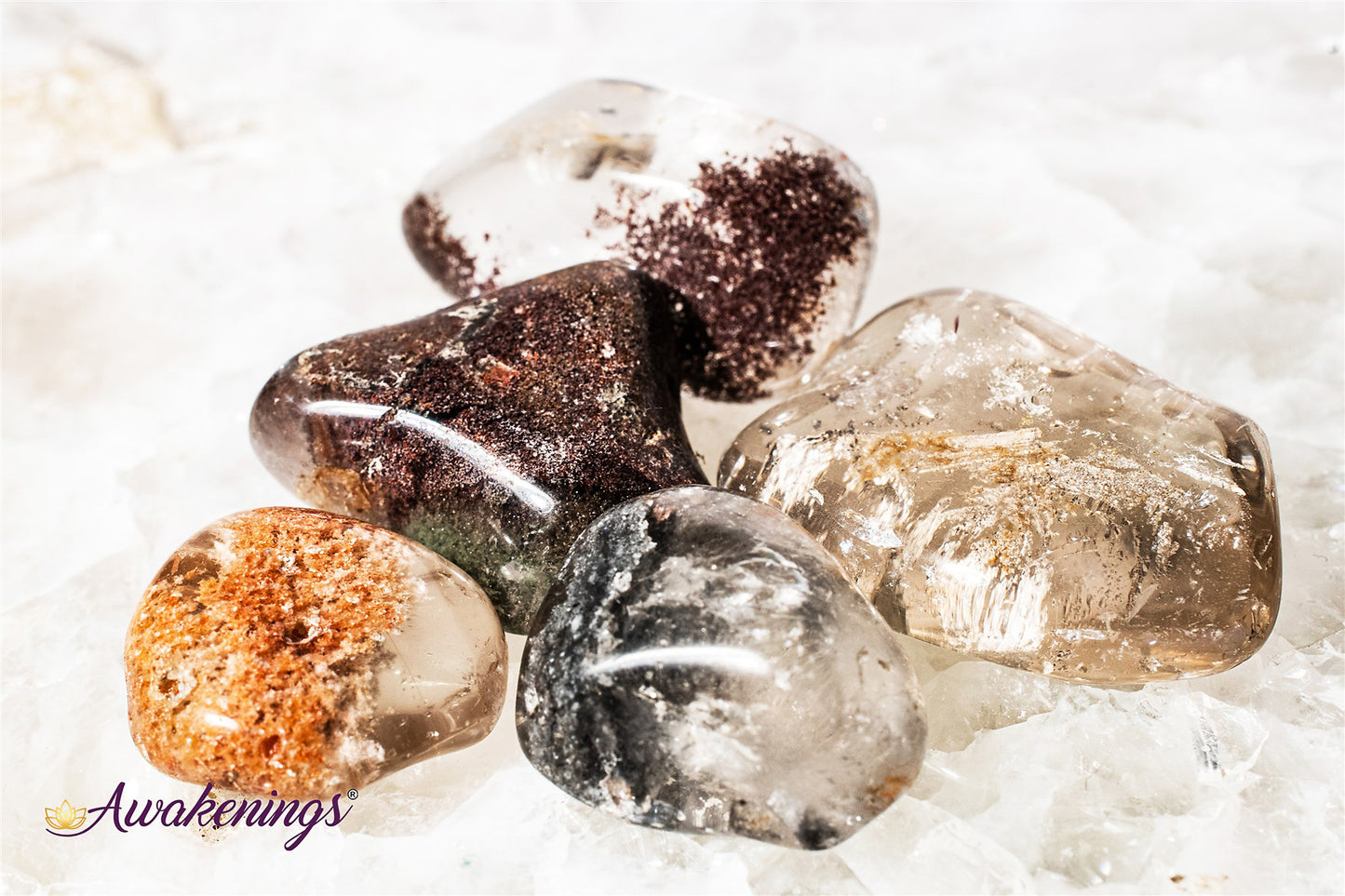 Lodolite/Ghost Quartz/Garden - Tumbled