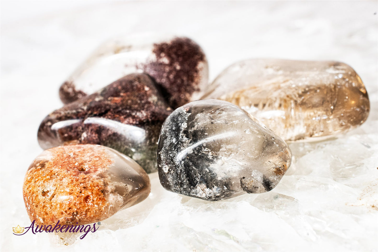 Lodolite/Ghost Quartz/Garden - Tumbled