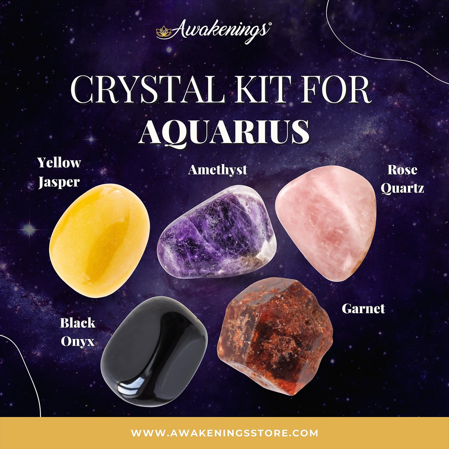 Aquarius Zodiac Crystal Kit