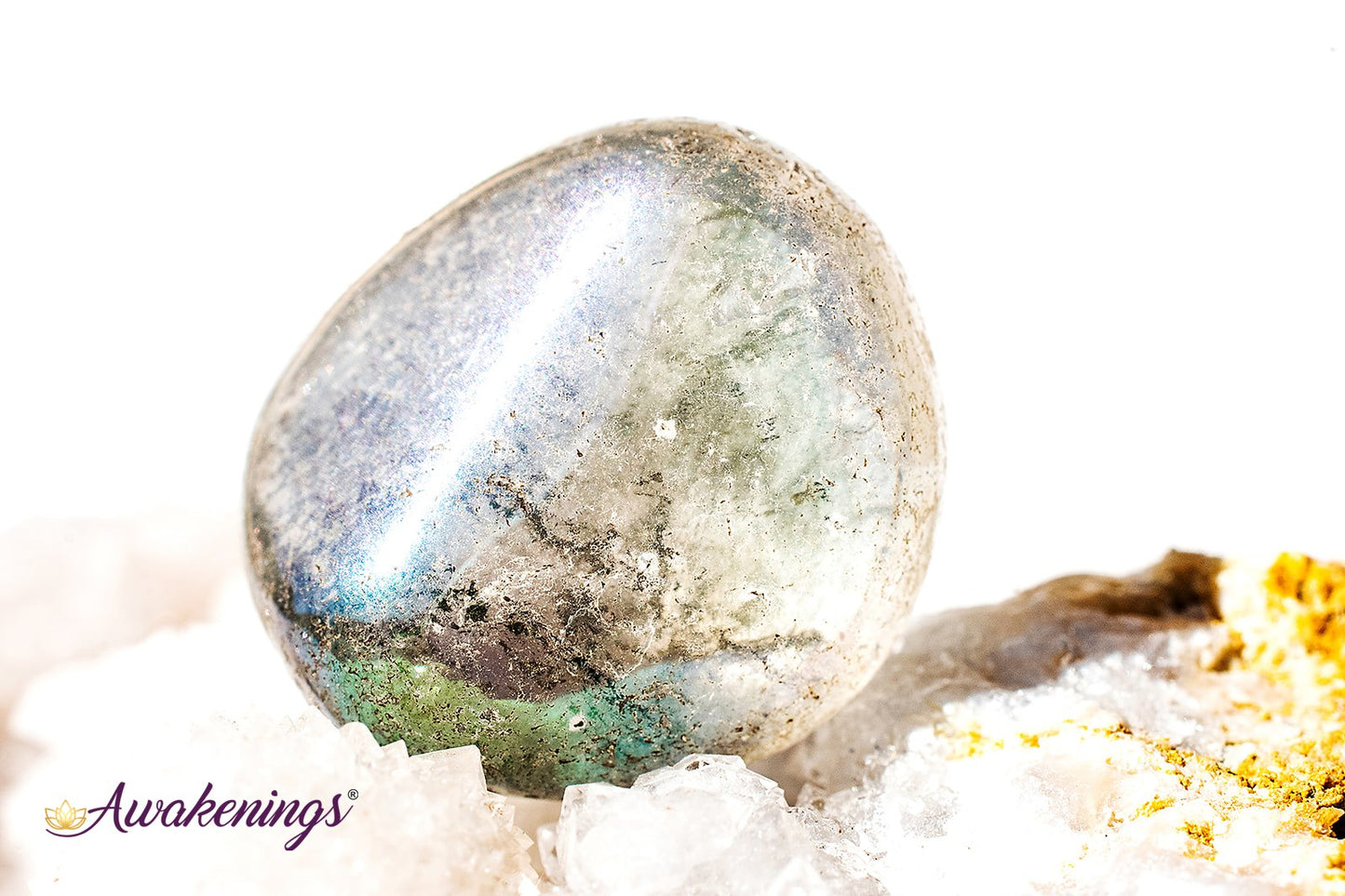 Blue/Aqua Aura Quartz - Tumbled