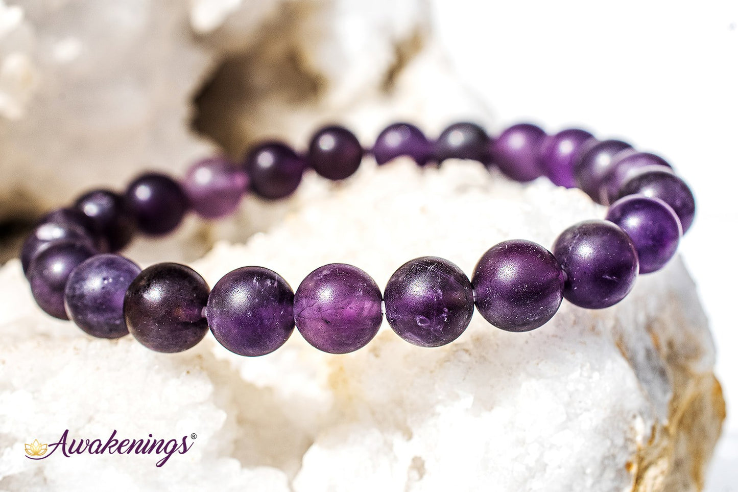 Matte Amethyst Bracelet - 8mm