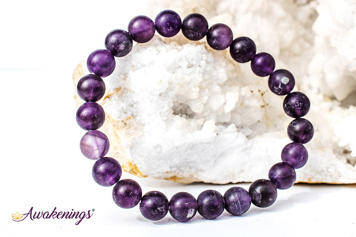 Matte Amethyst Bracelet - 8mm
