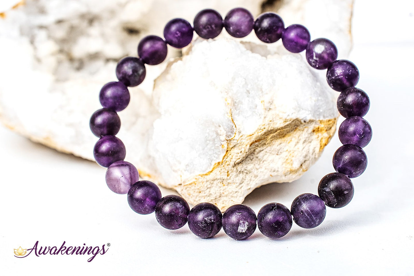 Matte Amethyst Bracelet - 8mm