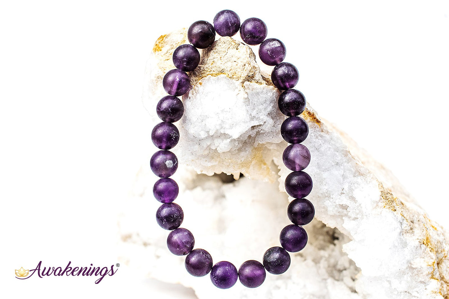 Matte Amethyst Bracelet - 8mm