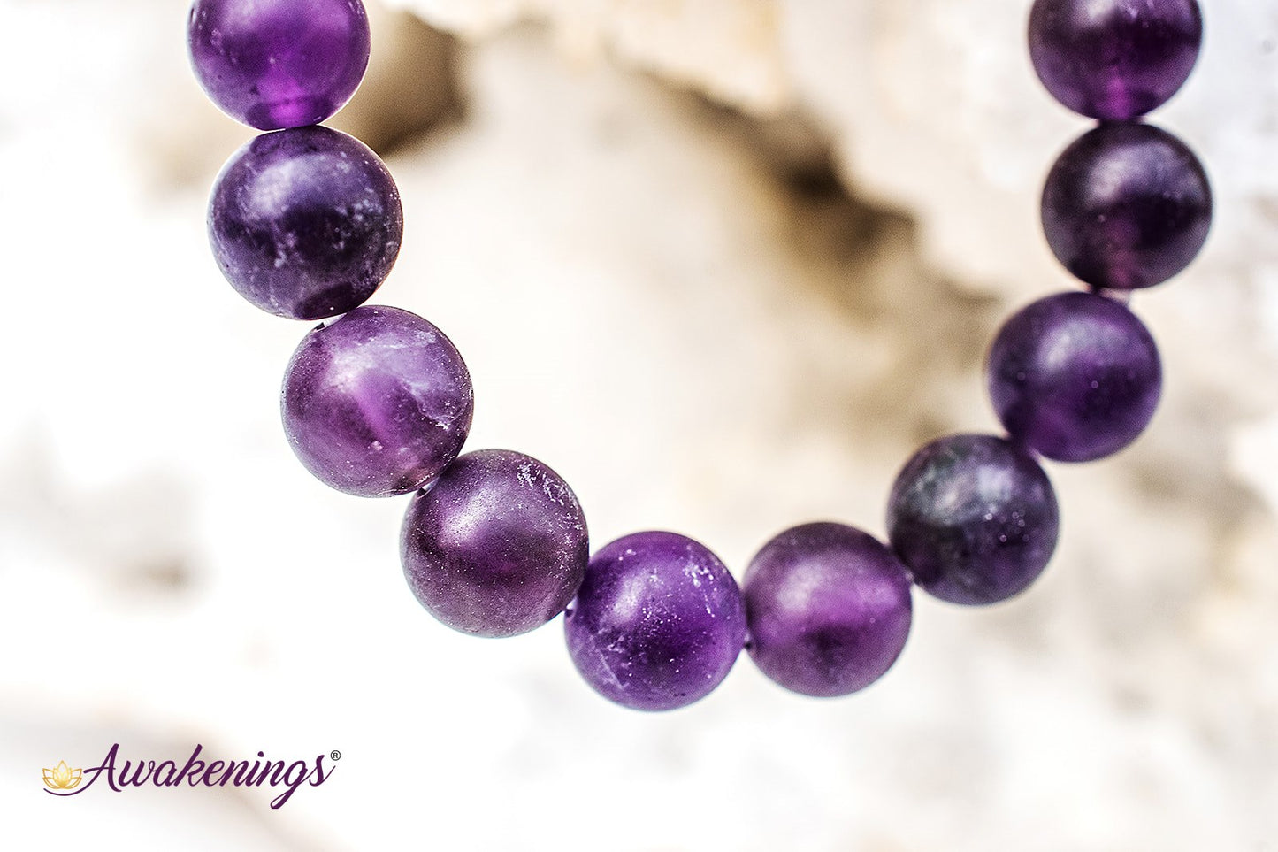 Matte Amethyst Bracelet - 8mm