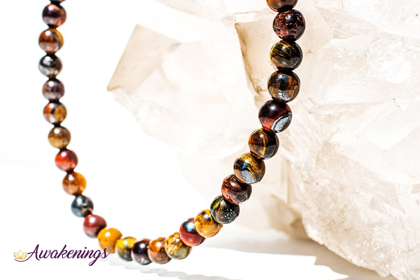 Tri-Color Tiger Eye Bracelet-4mm