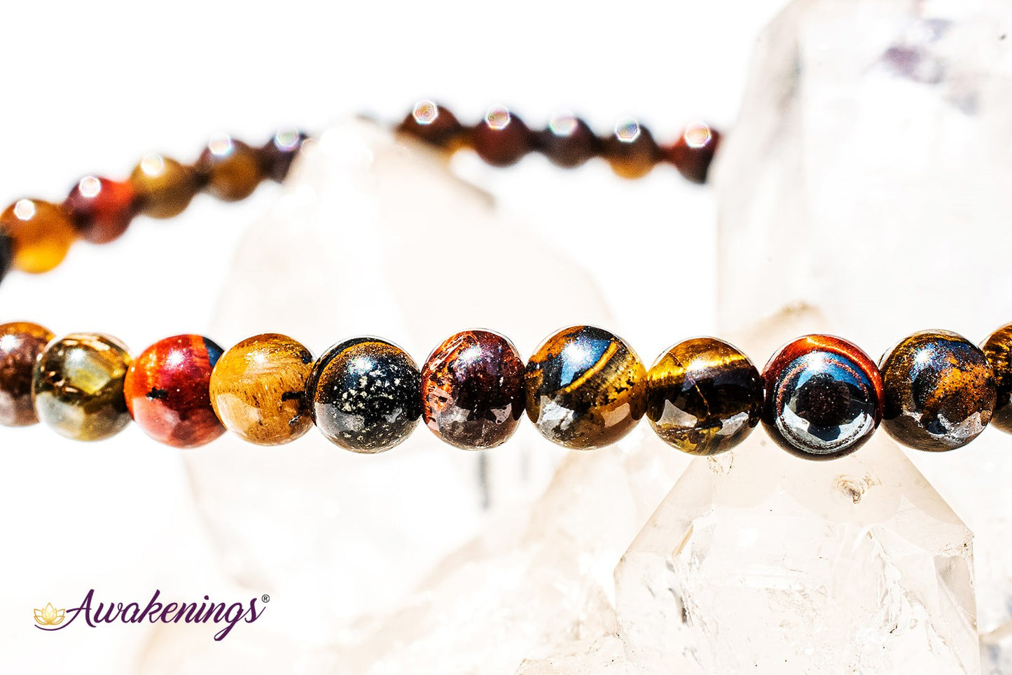 Tri-Color Tiger Eye Bracelet-4mm