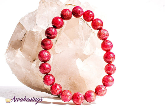 AAA Grade Rhodonite Bracelet - 10-12mm