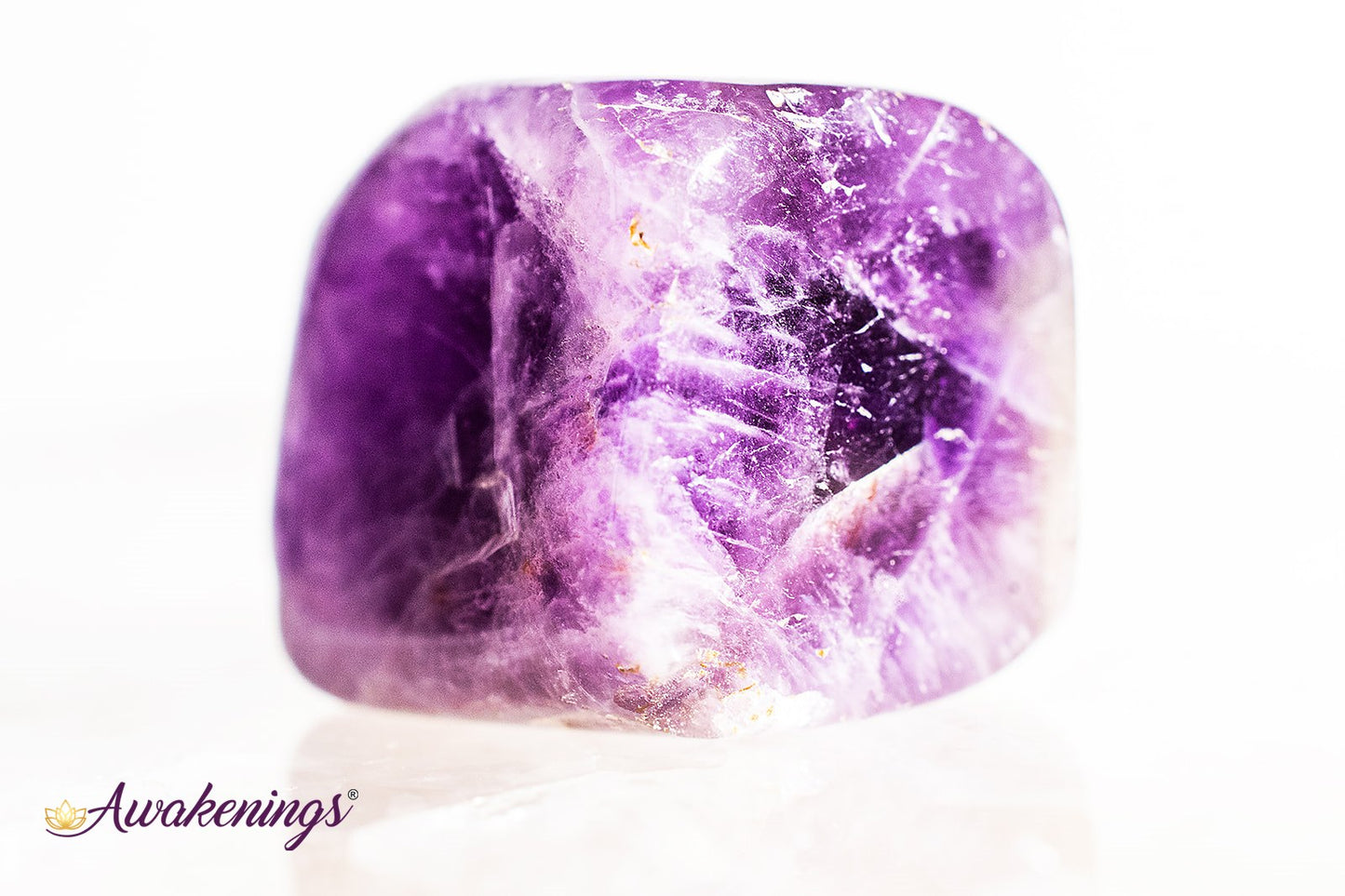 Chevron Amethyst Cube 1"