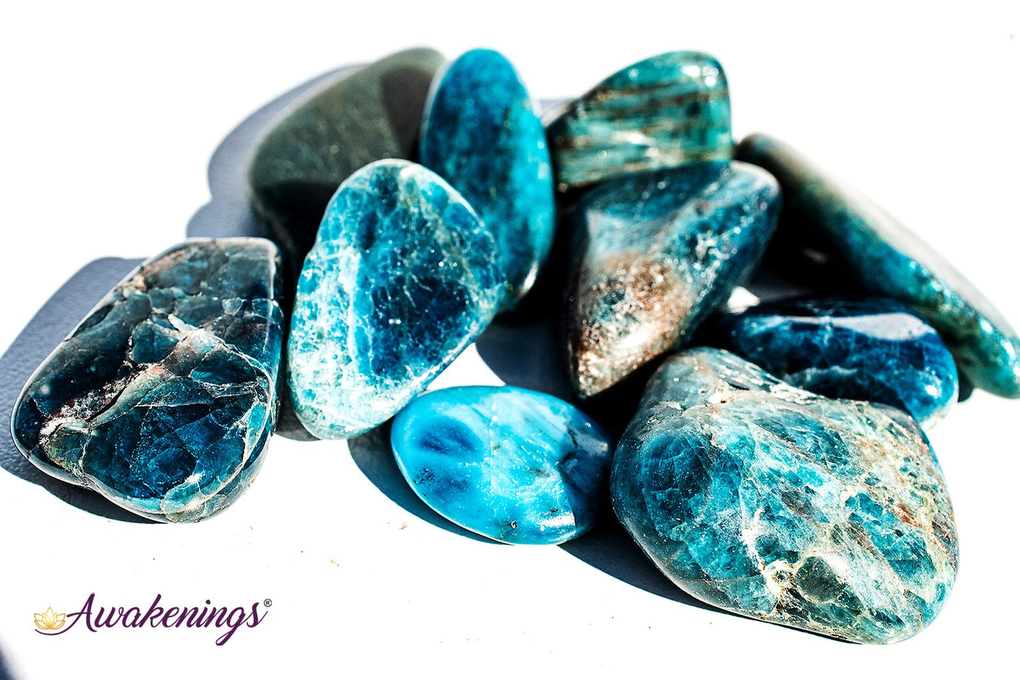 Blue Apatite - Tumbled