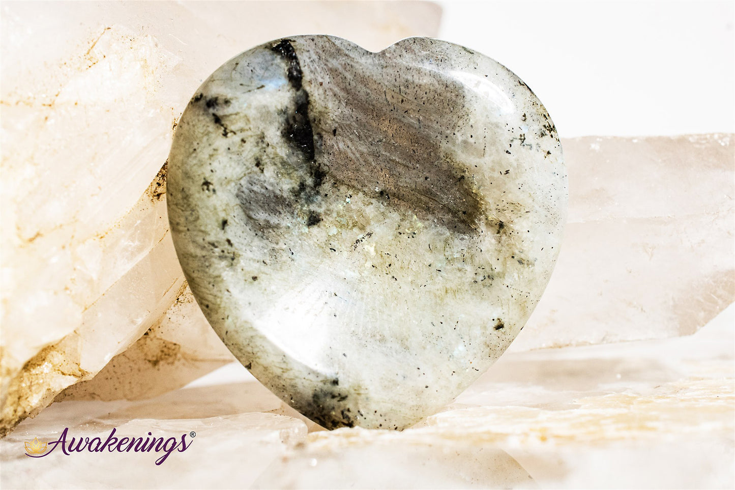 Labradorite Worry Stone-Heart