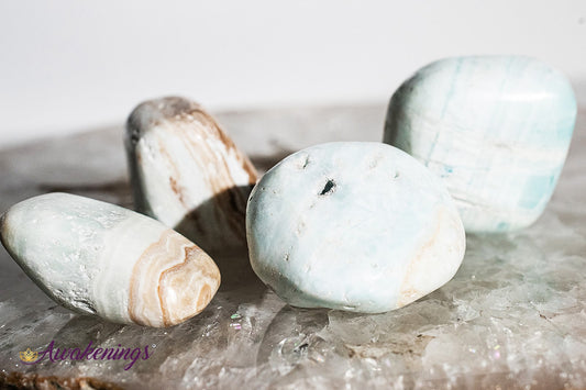Caribbean Blue Calcite - Tumbled