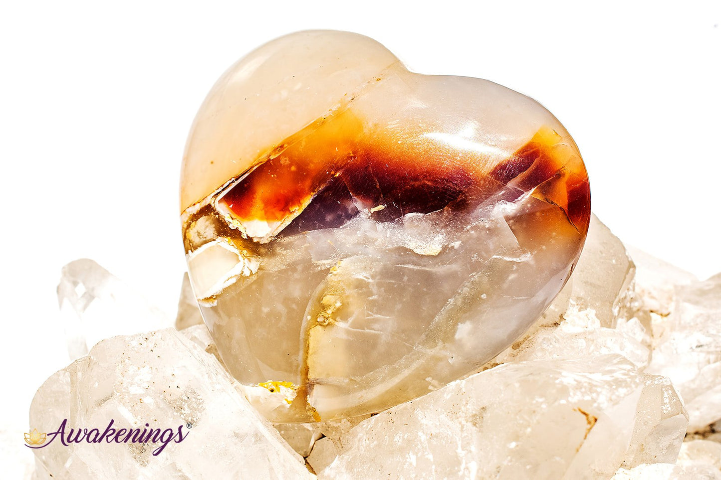 Dendritic Agate Puffy Heart