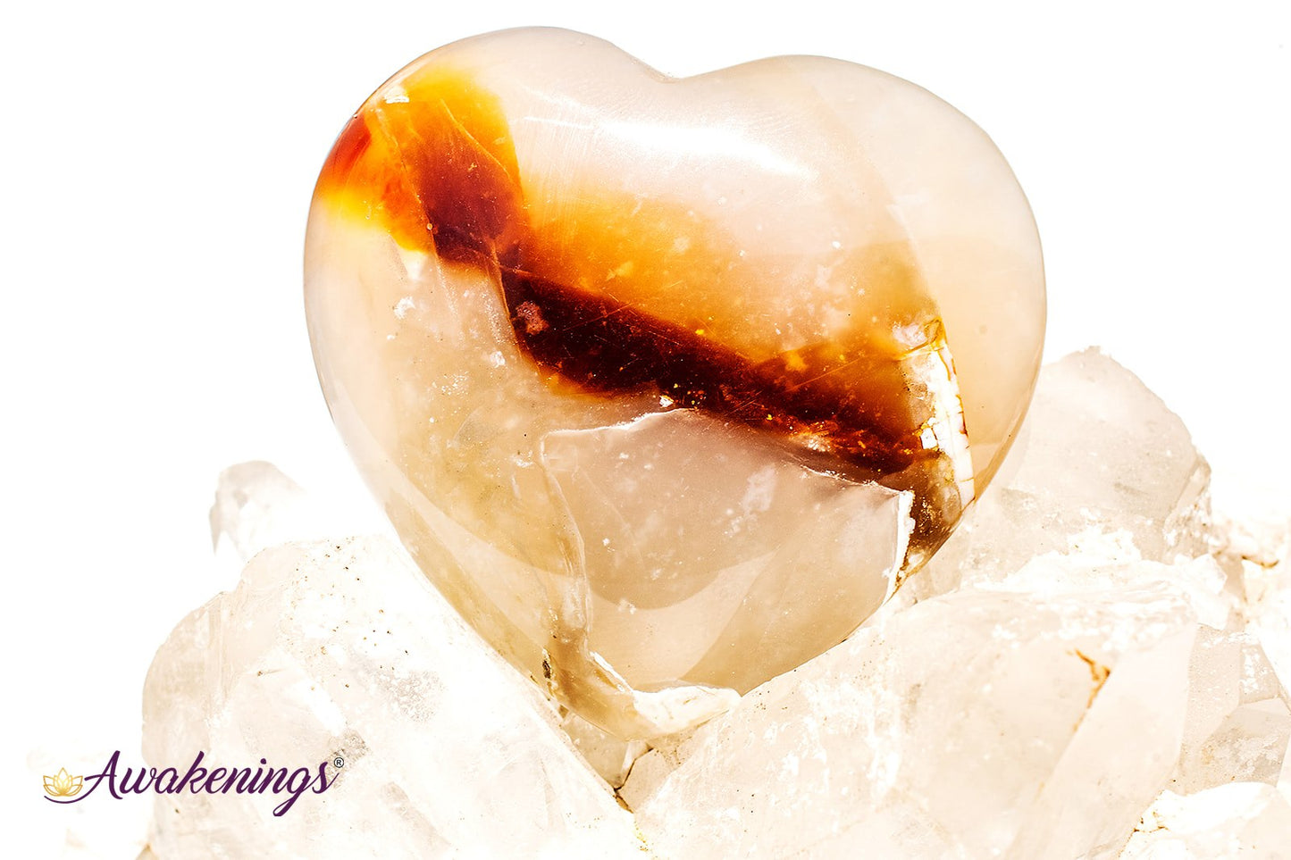 Dendritic Agate Puffy Heart