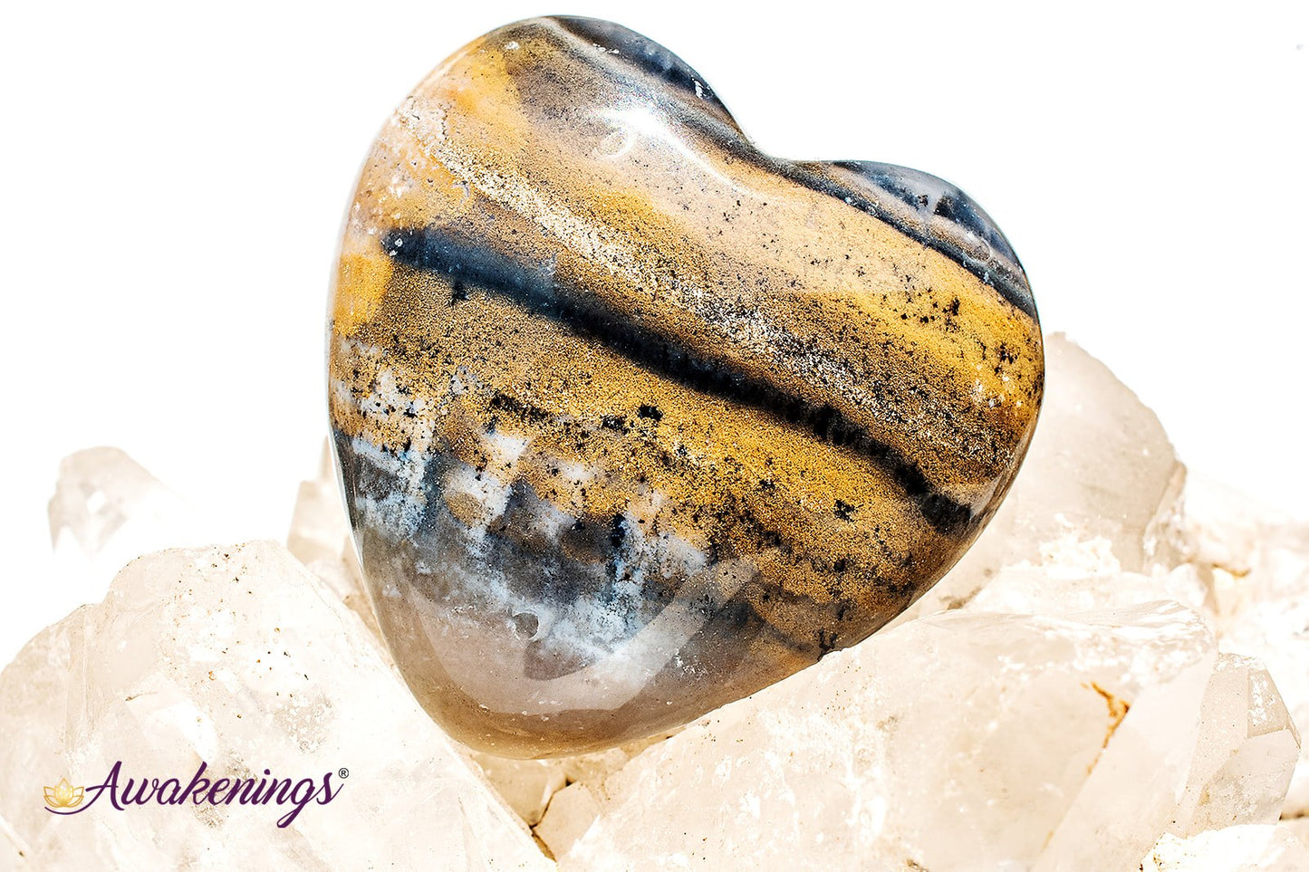 Dendritic Agate Puffy Heart
