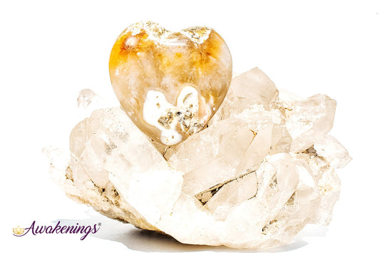 Dendritic Agate Puffy Heart