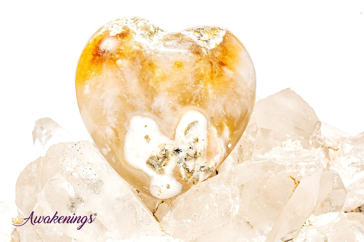 Dendritic Agate Puffy Heart