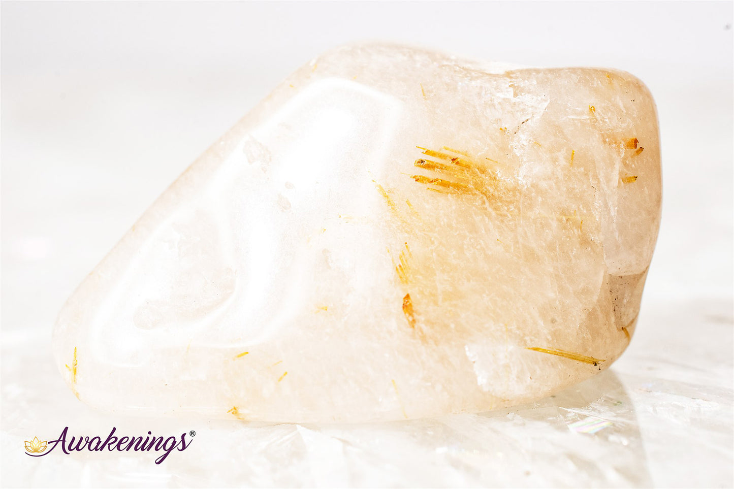 Gold Golden Rutilated Rutile Quartz - Tumbled