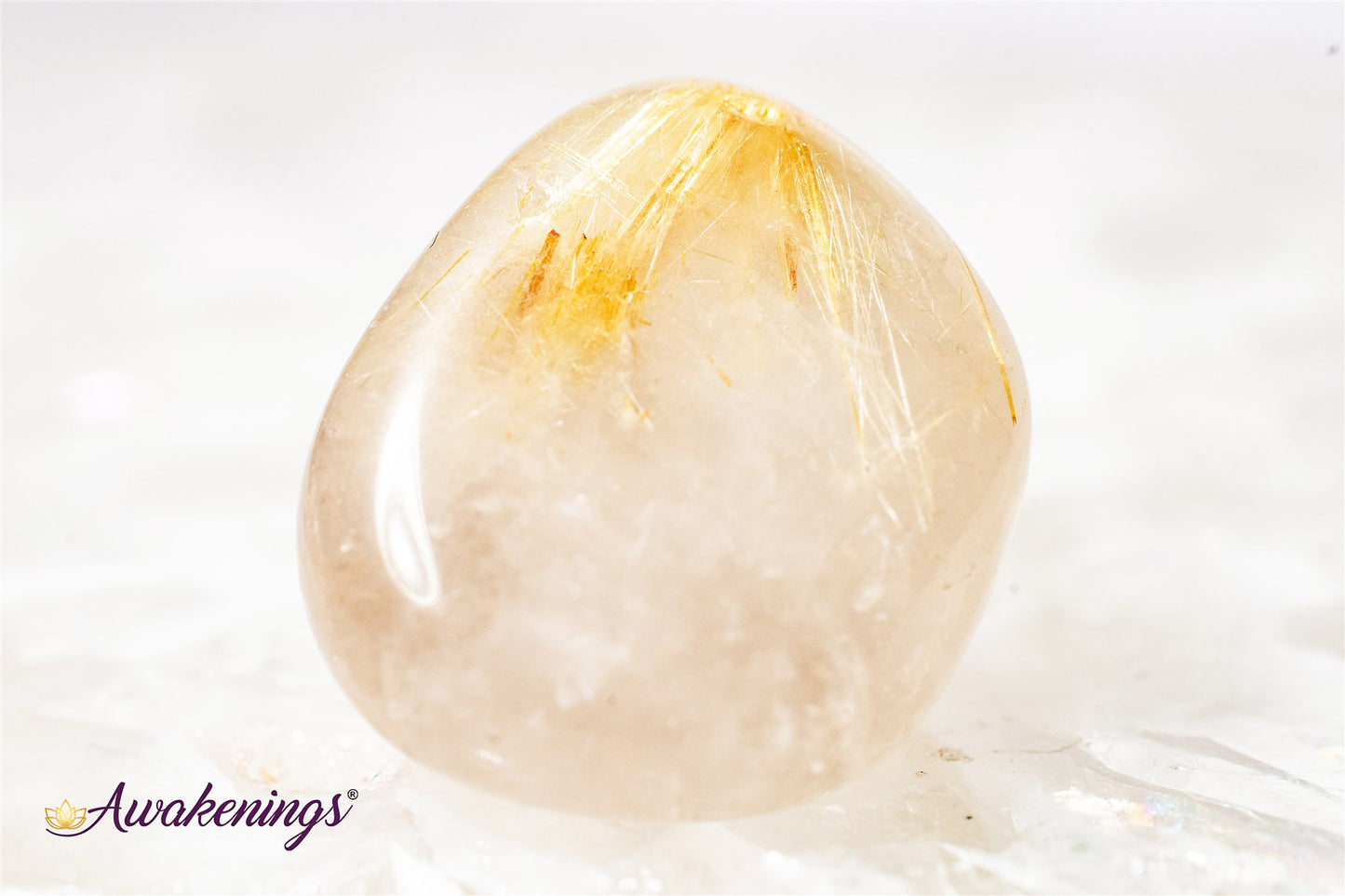 Gold Golden Rutilated Rutile Quartz - Tumbled