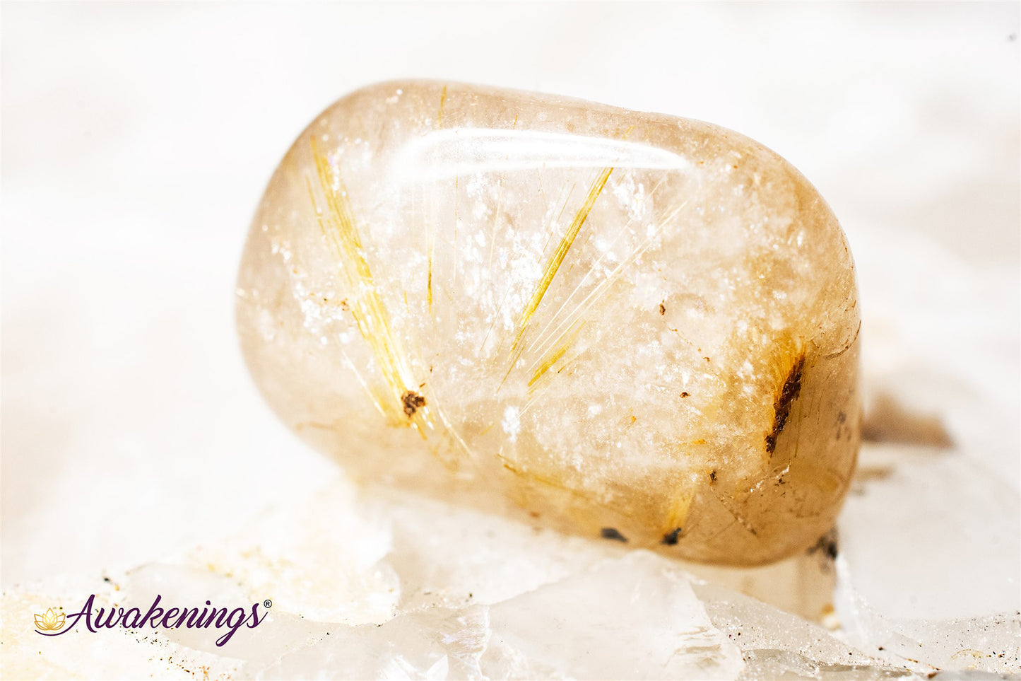 Gold Golden Rutilated Rutile Quartz - Tumbled