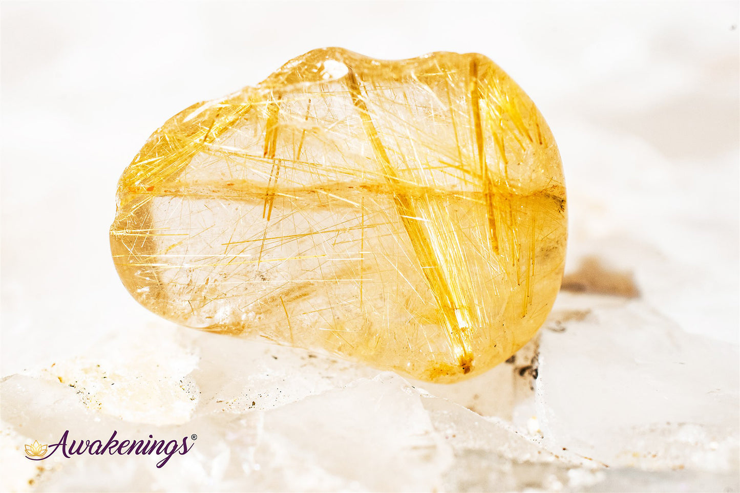 Gold Golden Rutilated Rutile Quartz - Tumbled