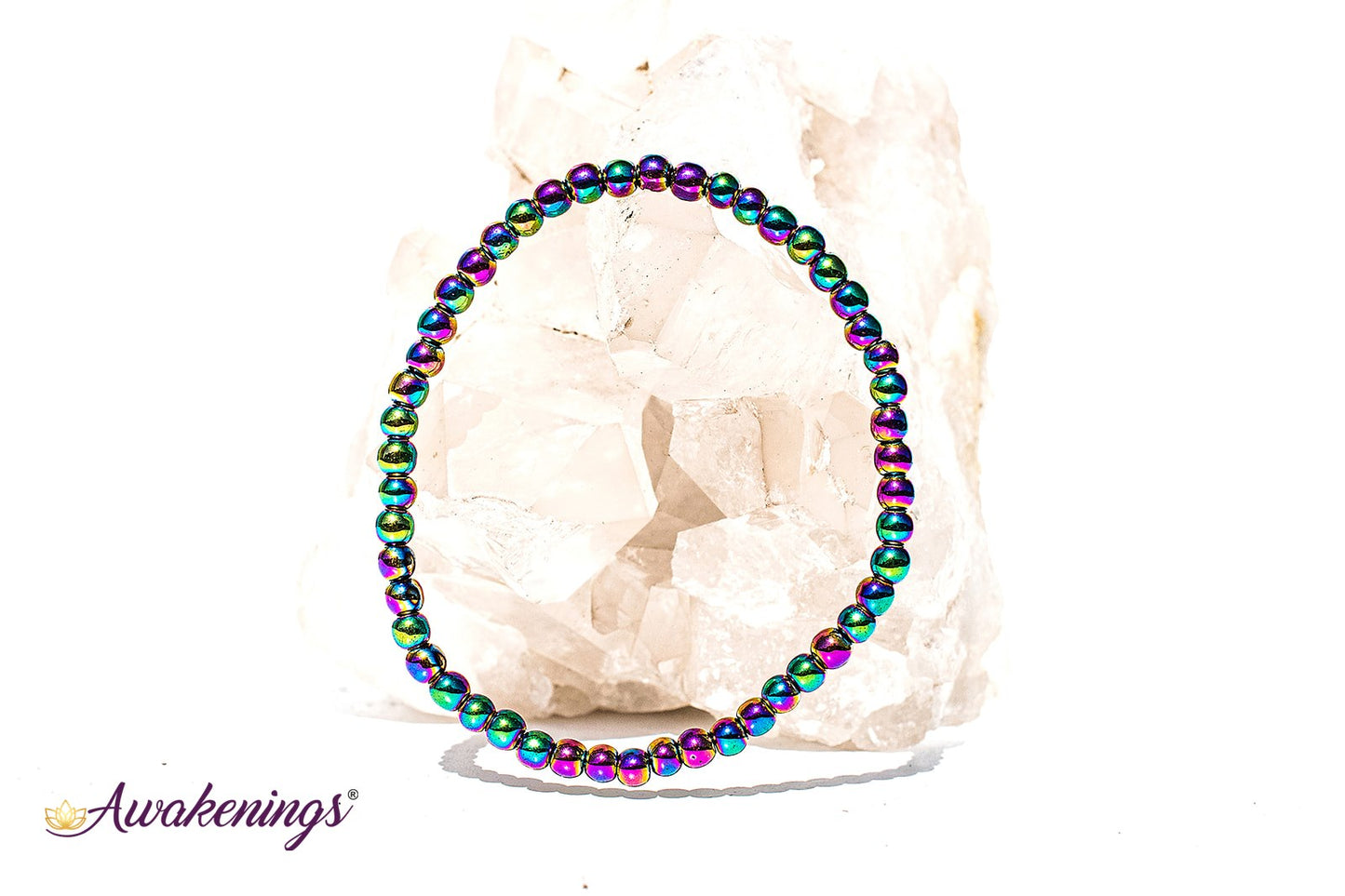 Rainbow Hematite Bracelet- 4mm