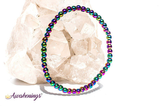 Rainbow Hematite Bracelet- 4mm