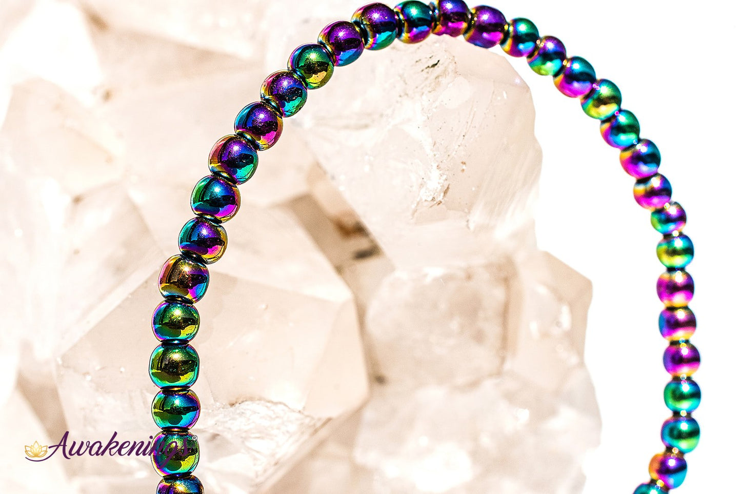 Rainbow Hematite Bracelet- 4mm