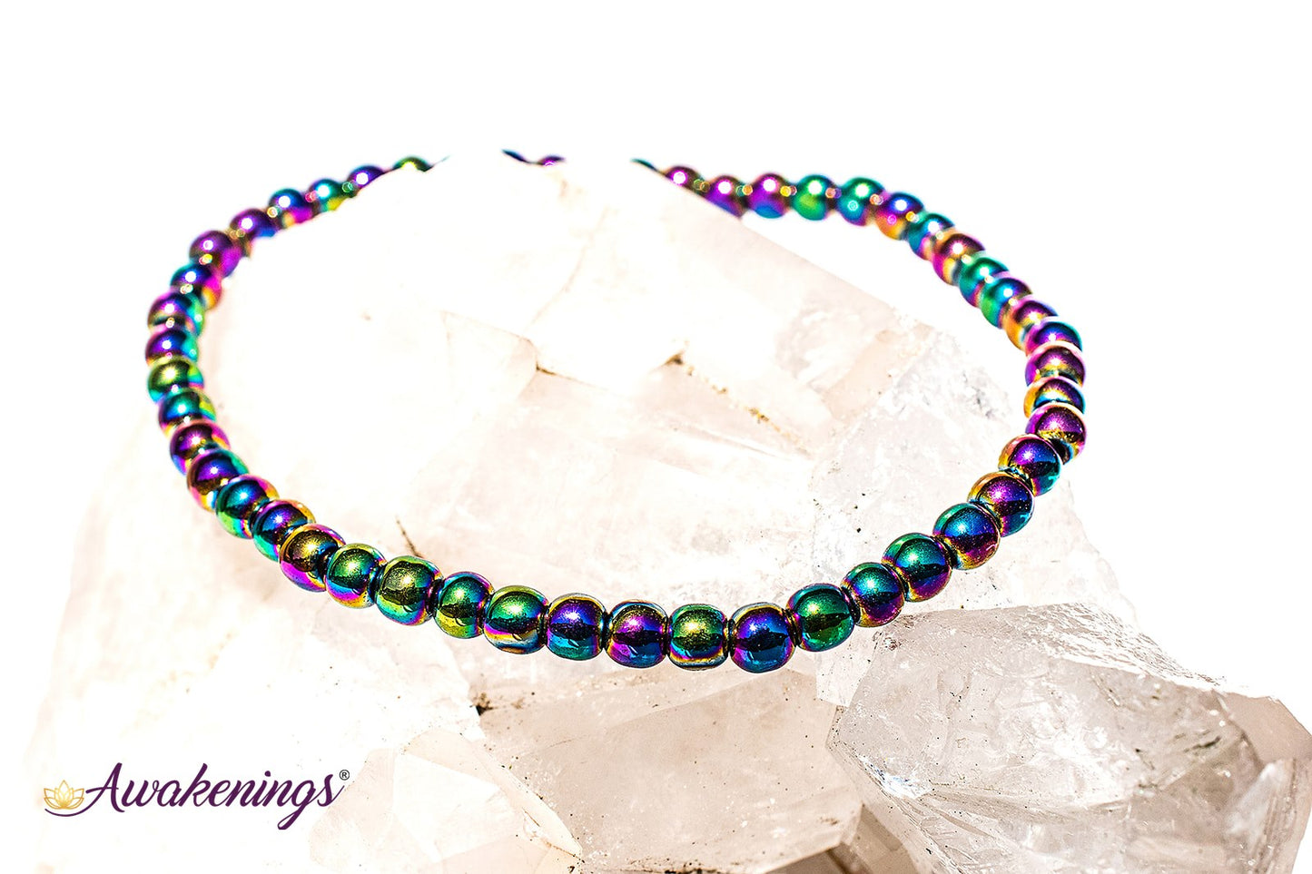 Rainbow Hematite Bracelet- 4mm