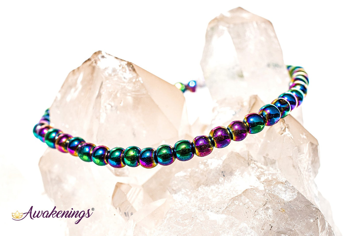 Rainbow Hematite Bracelet- 4mm