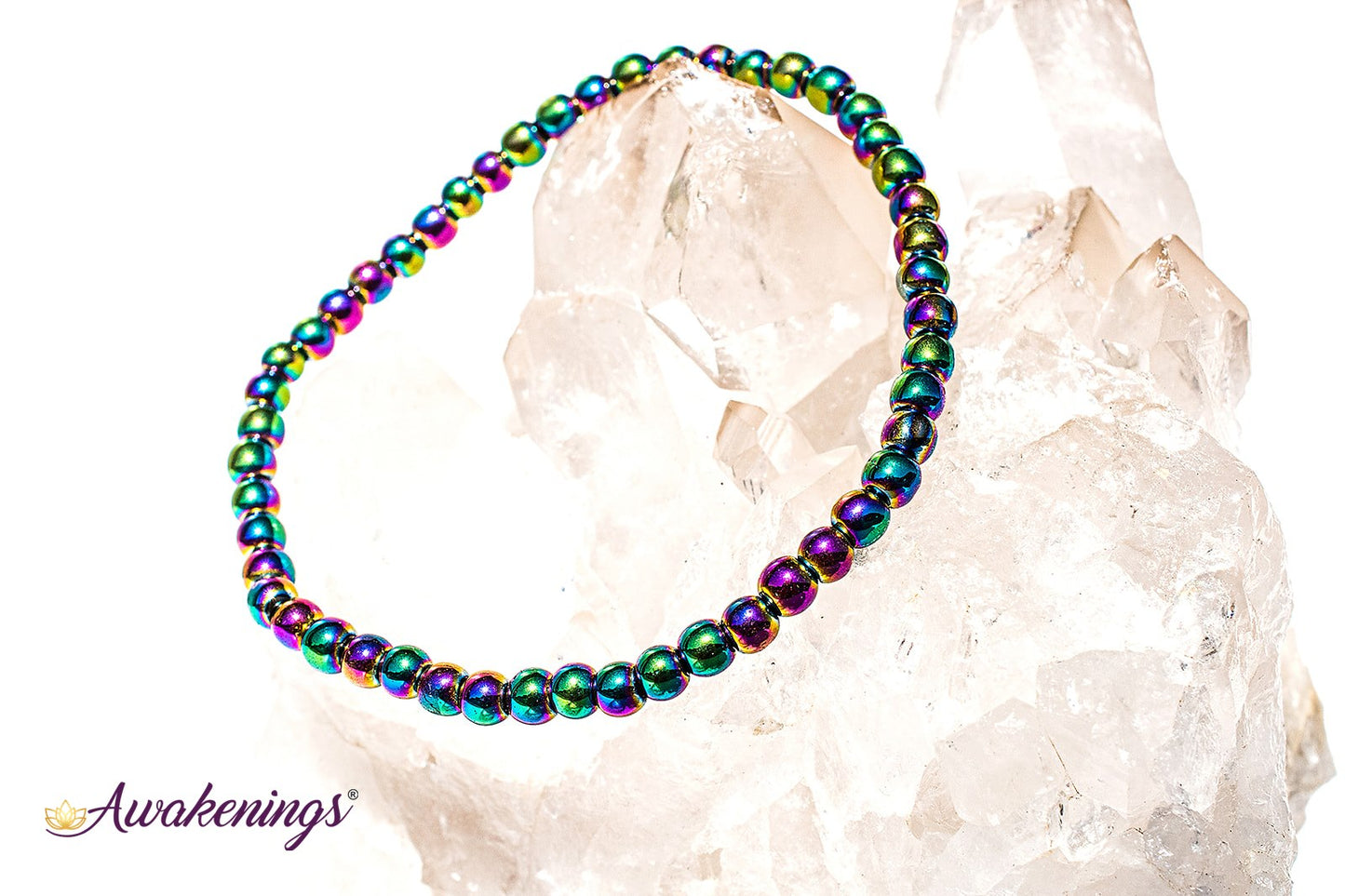 Rainbow Hematite Bracelet- 4mm